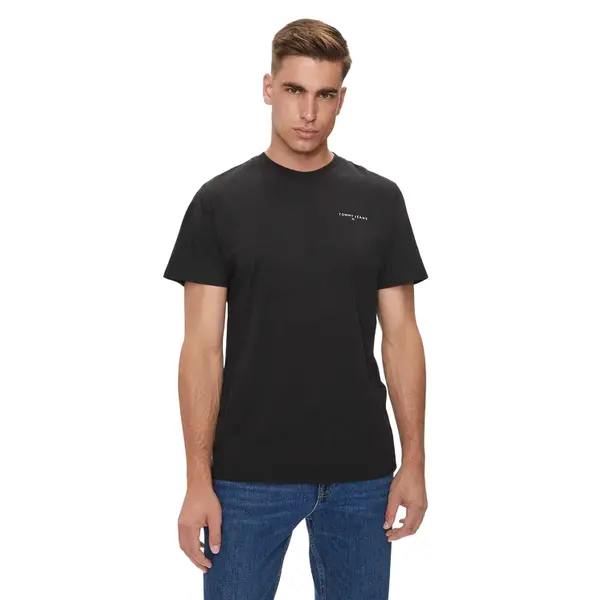 Tommy Hilfiger Ανδρικό T-shirt TJM Slim Linear Chest Tee Ext DM0DM18555-BDS Black