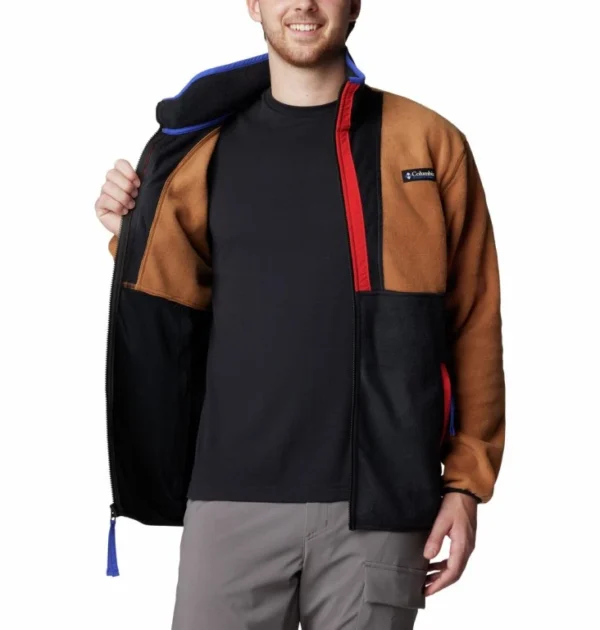 Columbia Ανδρική Ζακέτα Backbowl II Full Zip Fleece 2090851-224 AM9839-224 Camel Brown, Black - Image 4