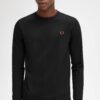 Fred Perry Ανδρική Μακρυμάνικη Μπλούζα Twin Tipped T-Shirt M9602-W68 Black, Carrington Brick, Whisky Brown - Image 4