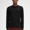 Fred Perry Ανδρική Μακρυμάνικη Μπλούζα Twin Tipped T-Shirt M9602-W68 Black, Carrington Brick, Whisky Brown