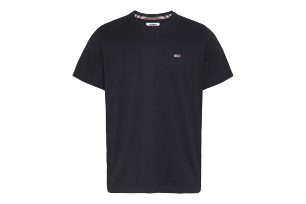 Tommy Hilfiger Ανδρική Κοντομάνικη Μπλούζα T-Shirt Tjm Slim Jersey C Neck Ext DM0DM09598-BDS Black - Image 4