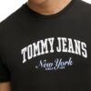 Tommy Hilfiger Ανδρική Κοντομάνικη Μπλούζα T-Shirt Tjm Slim Varsity Pop Tee Ext DM0DM20362-BDS Black - Image 2