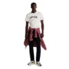 Tommy Hilfiger Ανδρική Κοντομάνικη Μπλούζα T-Shirt Tjm Slim Varsity Pop Tee Ext DM0DM20362-YBL Ecru - Image 2
