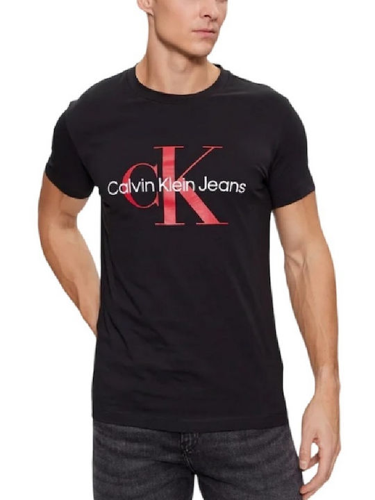Calvin Klein Jeans Ανδρικό Κοντομάνικο Μπλουζάκι T-shirt J30J320935-0GO Ck Black/Salsa