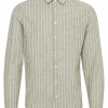 Casual Friday Ανδρικό Πουκάμισο CFandre Ls Wide Stipe Linen M 20505372-180523 Winter Moss - Image 5