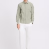 Casual Friday Ανδρικό Πουκάμισο CFandre Ls Wide Stipe Linen M 20505372-180523 Winter Moss - Image 3