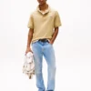Tommy Jeans Ανδρικές Κοντομάνικες Μπλούζες Polo Tjm Reg Linear Ext DM0DM20914-ACT Relic Tan - Image 2