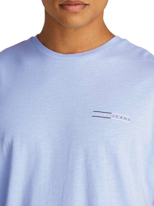 Tommy Jeans Ανδρική Κοντομάνικη Μπλούζα T-shirt Tjm Reg Graphic Slub Tee Ext DM0DM21303-C3Q Sweet Blue - Image 4