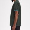Fred Perry Ανδρική Κοντομάνικη Μπλούζα T-shirt Twin Tipped M1588-W64 Night Green / Ocean - Image 3