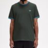 Fred Perry Ανδρική Κοντομάνικη Μπλούζα T-shirt Twin Tipped M1588-W64 Night Green / Ocean