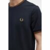 Fred Perry Ανδρική Κοντομάνικη Μπλούζα T-shirt Twin Tipped M1588-M68 Navy / Dark Caramel - Image 4