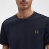 Fred Perry Ανδρική Κοντομάνικη Μπλούζα T-shirt Twin Tipped M1588-M68 Navy / Dark Caramel - Image 3