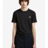 Fred Perry Ανδρική Κοντομάνικη Μπλούζα T-shirt Ringer M3519-102 Black