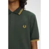 Fred Perry Ανδρική Κοντομάνικη Μπλούζα Polo Twin Tipped M3600-Y22 Green - Image 6