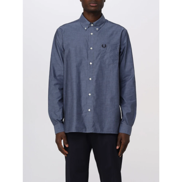 Fred Perry Ανδρικό Πουκάμισο Button Down Collar Shirt M5650-111 Mid Blue