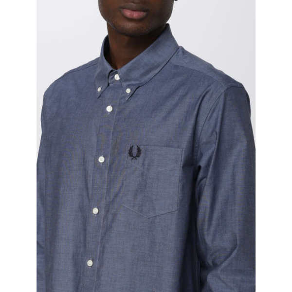 Fred Perry Ανδρικό Πουκάμισο Button Down Collar Shirt M5650-111 Mid Blue - Image 2