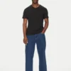 Calvin Klein Jeans Ss Smooth Cttn Solid Vneck Tee LV040HM298-UB1 Black - Image 3