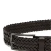 Calvin Klein Ανδρική Ζώνη Ck Casual Elongated Braided 35mm K50K512655-GE7 Dark Brown Braided - Image 3
