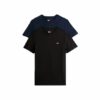 Tommy Jeans Ανδρικές Κοντομάνικες Μπλούζες T-shirts Tjm Xslim 2pack Jersey Tee Ext DM0DM20687-0XY Black/ Dark Night Navy