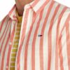 Tommy Jeans Ανδρικό Κοντομάνικο Πουκάμισο Tjm Reg Linen Blend Stp Ss Shirt DM0DM20894-0FB Ecru/Bright Vermillion - Image 4