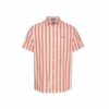 Tommy Jeans Ανδρικό Κοντομάνικο Πουκάμισο Tjm Reg Linen Blend Stp Ss Shirt DM0DM20894-0FB Ecru/Bright Vermillion - Image 5