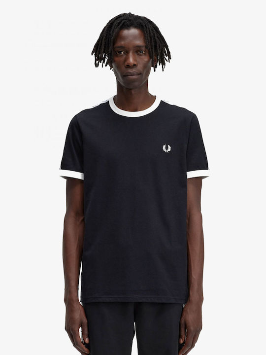 Fred Perry Ανδρική Κοντομάνικη Μπλούζα T-shirt Taped Ringer M4620-102 Black