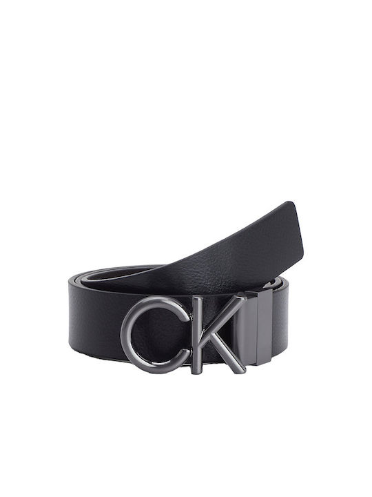 Calvin Klein Jeans Ζώνη Ανδρική Adj/Rev Ck Metal Bombe Pb 35mm K50K510354-BAX Ck Black/ Dk Brown