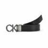 Calvin Klein Jeans Ζώνη Ανδρική Adj/Rev Ck Metal Bombe Pb 35mm K50K510354-BAX Ck Black/ Dk Brown - Image 4