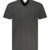 Calvin Klein Jeans Ss Smooth Cttn Solid Vneck Tee LV040HM298-UB1 Black - Image 6