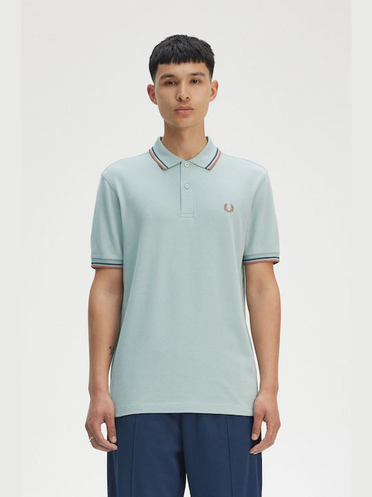 Fred Perry Ανδρική Κοντομάνικη Μπλούζα Polo Twin Tipped M3600-Y26 Silver Blue
