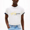 Tommy Jeans Ανδρική Κοντομάνικη Μπλούζα T-shirt Tjm Reg Signtr Dna Tee Ext DM0DM20817-YBL Ecru