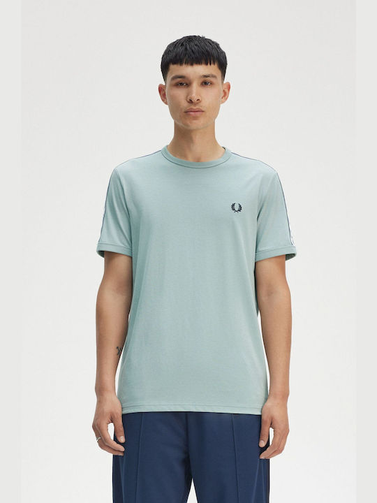 Fred Perry Ανδρική Κοντομάνικη Μπλούζα T-shirt Taped Ringer M4620-959 Silver Blue