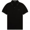 Fred Perry Ανδρική Κοντομάνικη Μπλούζα Polo Twin Tipped M3600-Y43 Black/Court Green