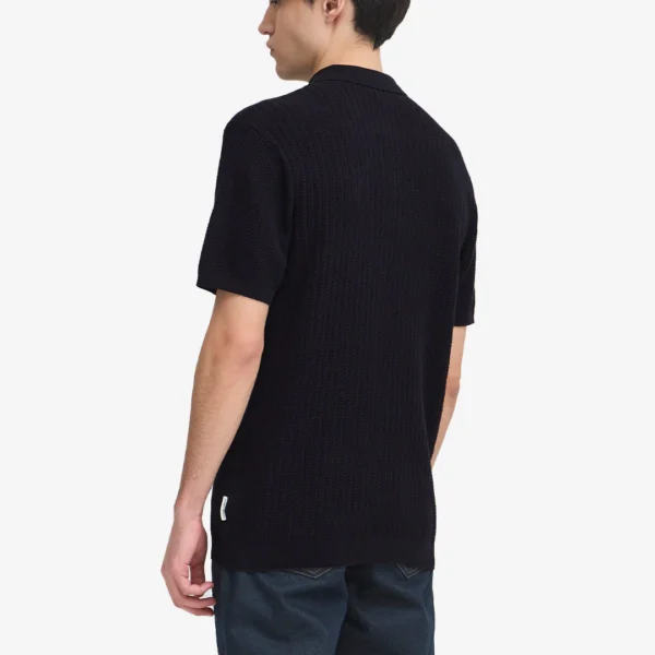 Casual Friday Ανδρική Κοντομάνικη Πλεκτή Μπλούζα Polo Knit 20505091-194013 Black - Image 2