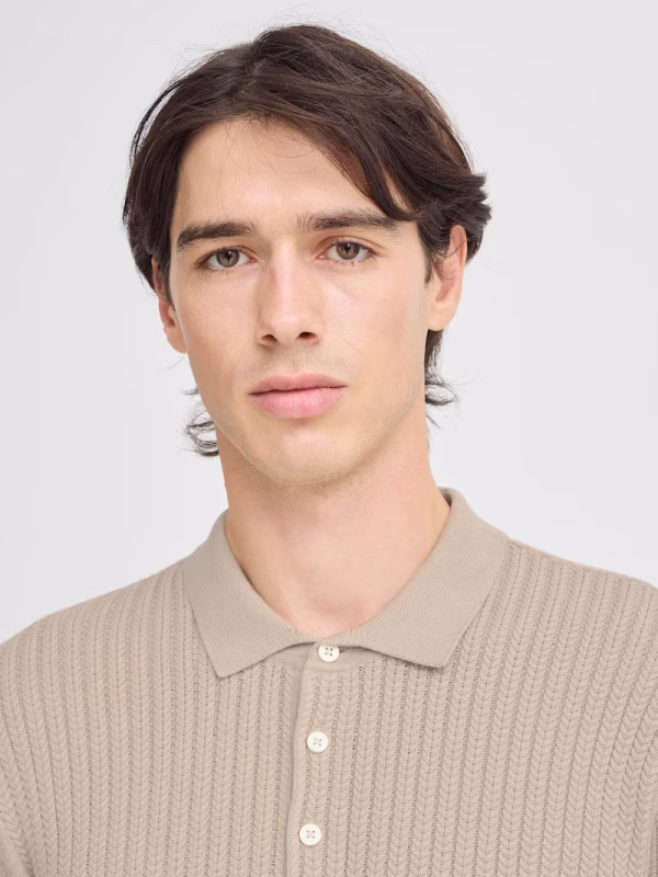 Casual Friday Ανδρική Κοντομάνικη Πλεκτή Μπλούζα Polo Knit 20505091-161105 Plaza Taupe - Image 4