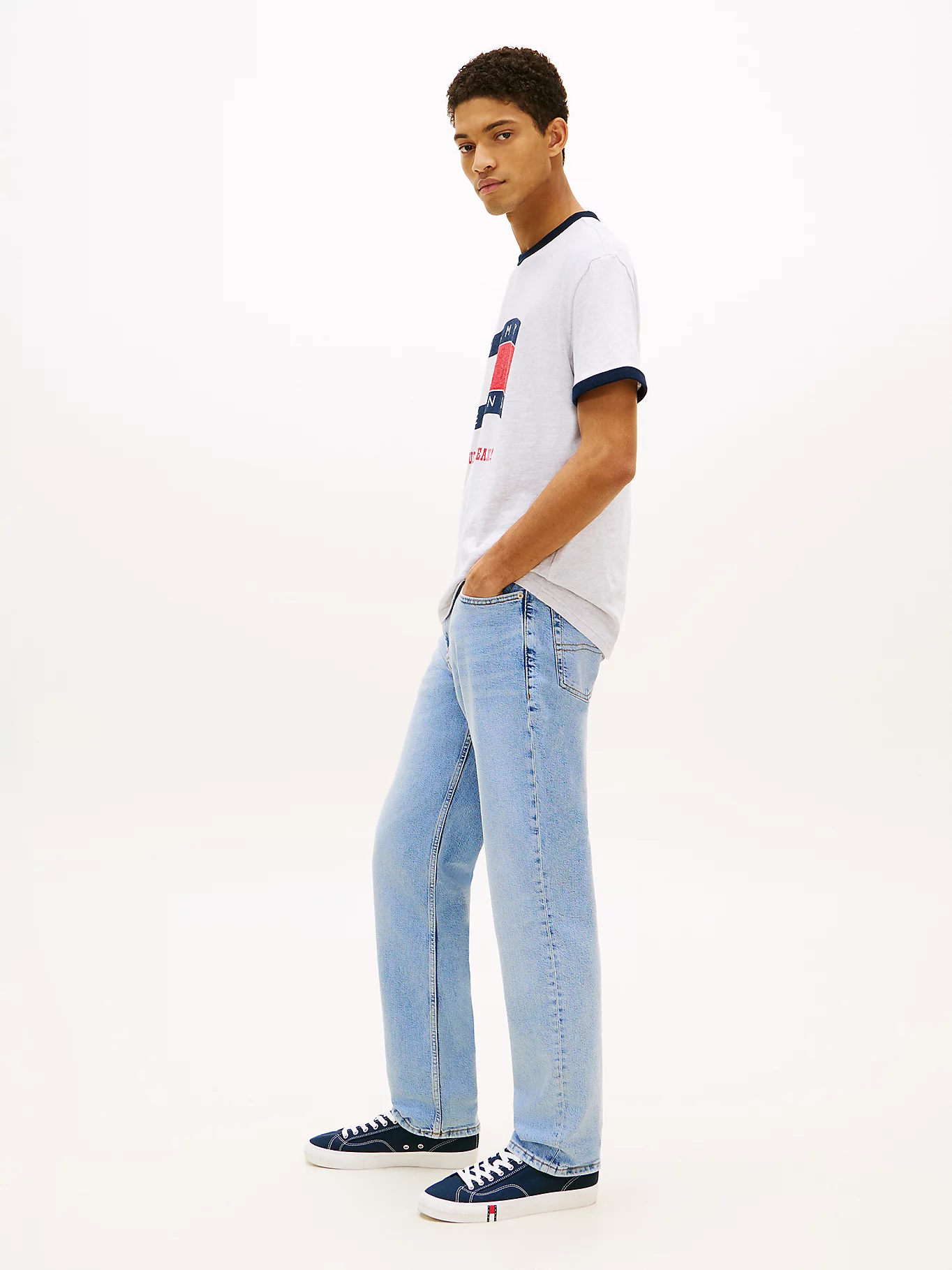 Tommy Jeans Ανδρικό Τζιν Παντελόνι Ryan Slim Str Bio112 DM0DM21024-1AB Denim Light - Image 3