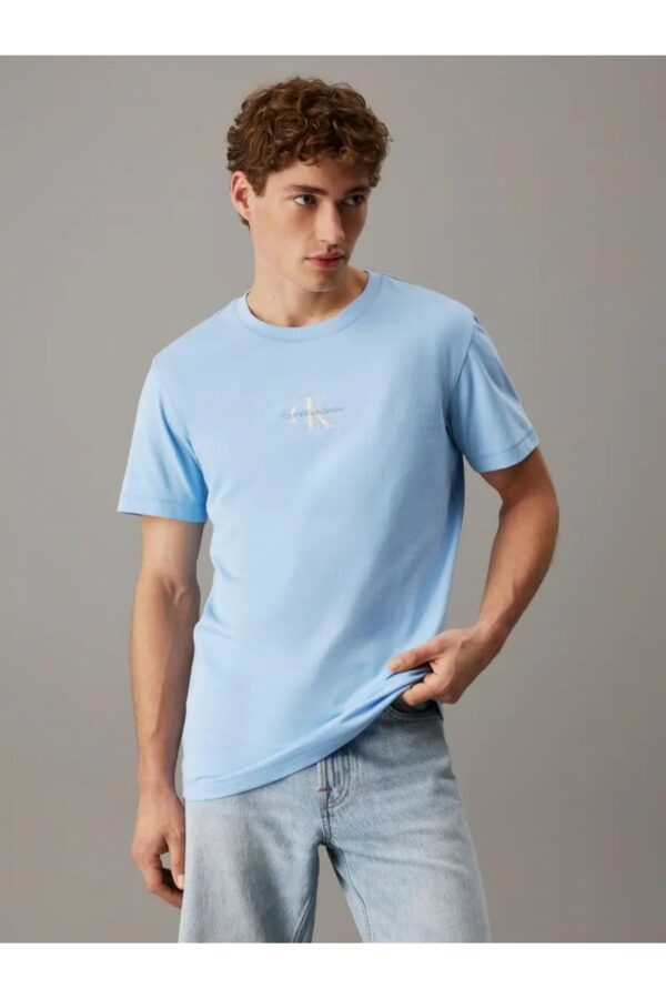 Calvin Klein Jeans Ανδρικό Κοντομάνικο Μπλουζάκι T-shirt Με Μονόγραμμα J30J325649-CBR Blue Bell