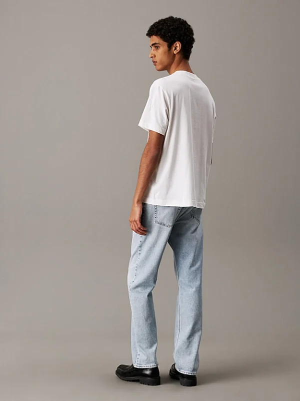 Calvin Klein Jeans Ανδρικό Κοντομάνικο Μπλουζάκι T-shirt J30J327483-YAF Bright White - Image 3