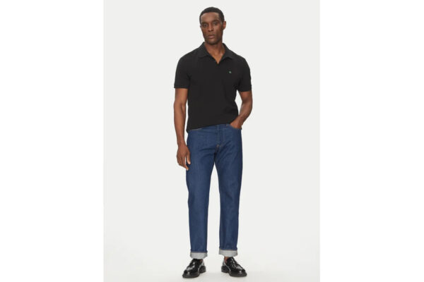 Calvin Klein Jeans Ανδρικό Κοντομάνικο Μπλουζάκι Με Γιακά Polo LV040EM269-UB1 Black - Image 3