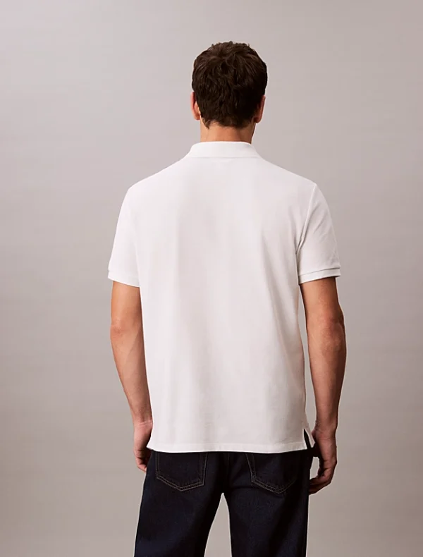 Calvin Klein Jeans Ανδρικό Κοντομάνικο Μπλουζάκι Με Γιακά Polo LV040EM269-YAD Blanc De Blanc - Image 3