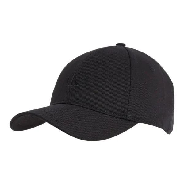 Calvin Klein Ανδρικό Καπέλο Με Γείσο 6 Panel Small Monogram Embroidery Cap LV04G5002G-SPE Black/Black