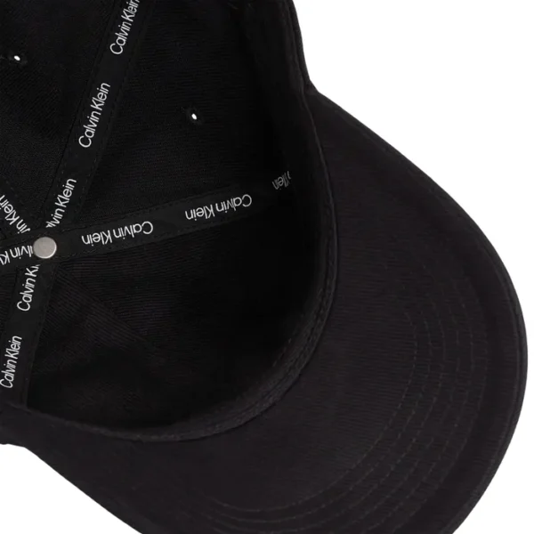 Calvin Klein Ανδρικό Καπέλο Με Γείσο 6 Panel Small Monogram Embroidery Cap LV04G5002G-SPE Black/Black - Image 4