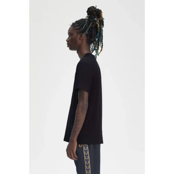 Fred Perry Ανδρική Κοντομάνικη Μπλούζα T-shirt Crew Neck M1600-W75 Crew Neck - Image 3