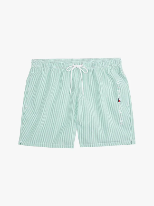 Tommy Jeans Μαγιό Σορτς Ανδρικό Medium Drawstring Ithaca Stripe UM0UM03265-0LA Ithaca White Radiant Green - Image 6