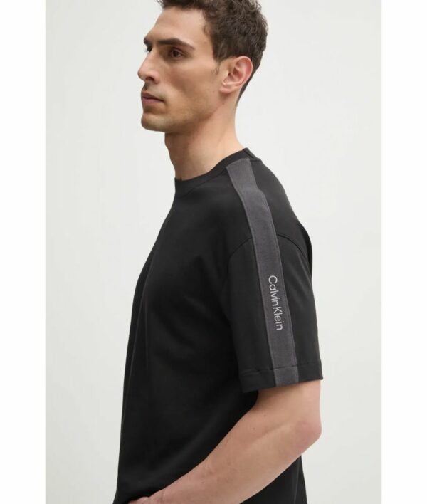 Calvin Klein Jeans Ανδρικό Κοντομάνικο Μπλουζάκι T-shirt Logo Tape Tee J30J327237-BEH Ck Black - Image 3