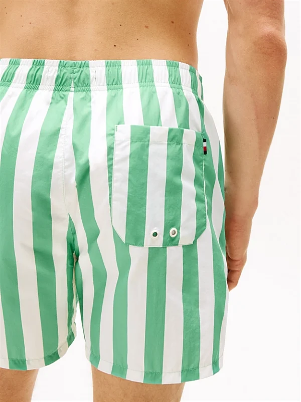 Tommy Jeans Μαγιό Σορτς Ανδρικό Medium Drawstring Print UM0UM03491-0JX Bold Stripe Fort Green - Image 3