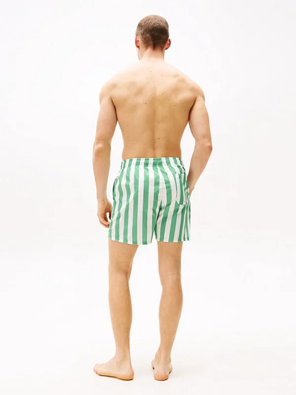 Tommy Jeans Μαγιό Σορτς Ανδρικό Medium Drawstring Print UM0UM03491-0JX Bold Stripe Fort Green - Image 2