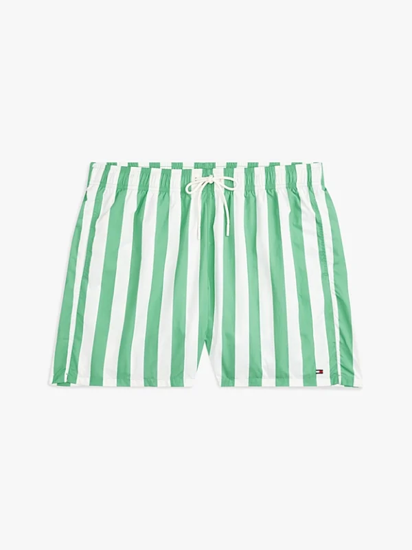 Tommy Jeans Μαγιό Σορτς Ανδρικό Medium Drawstring Print UM0UM03491-0JX Bold Stripe Fort Green - Image 5