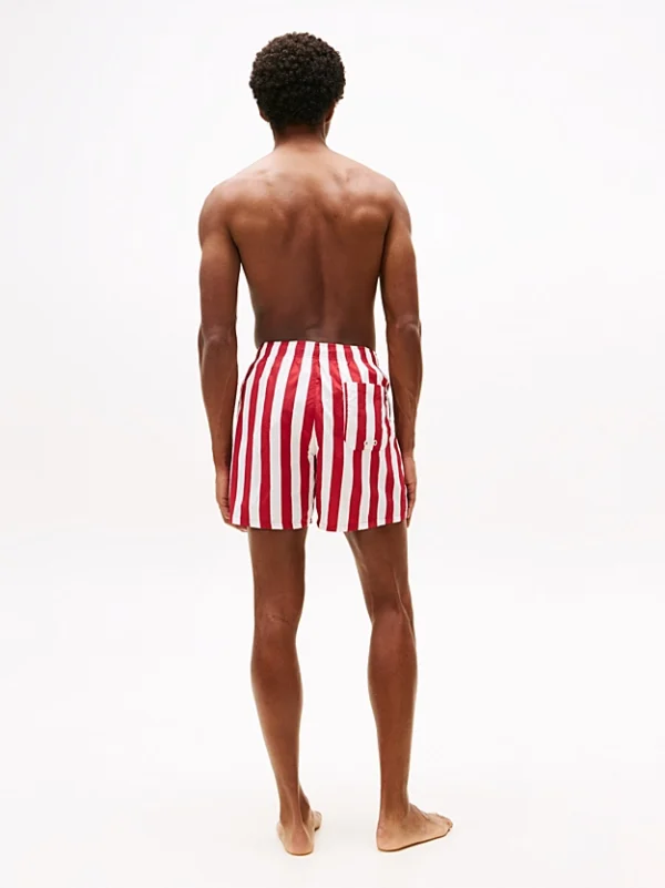 Tommy Jeans Μαγιό Σορτς Ανδρικό Medium Drawstring Print UM0UM03491-0KQ Bold Stripe Medium Red - Image 2
