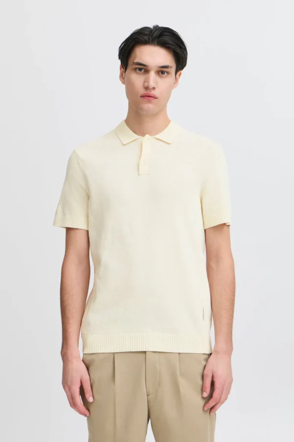 Casual Friday Ανδρική Κοντομάνικη Πλεκτή Μπλούζα Polo Structured Kni 20505091-110103 Ecru